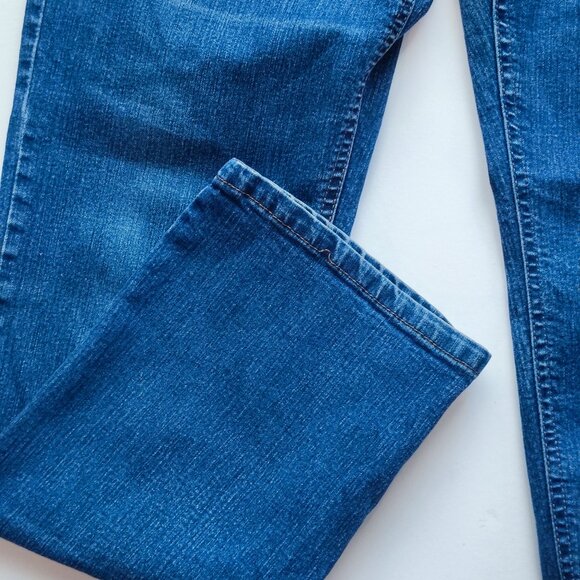 Jones New York Lexington jeans women's size 12 denim blue straight high rise - Picture 10 of 16